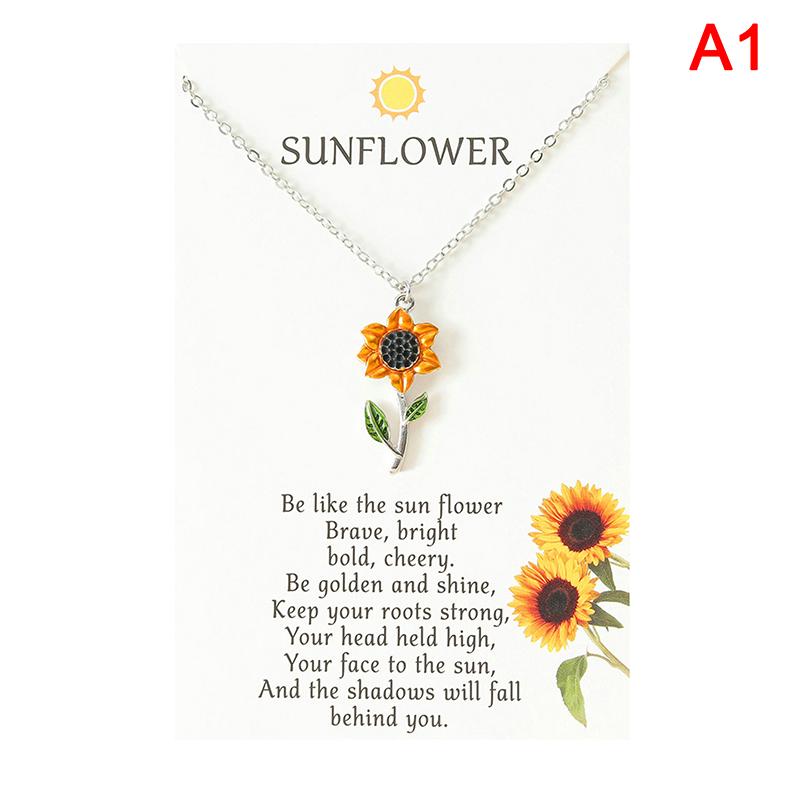

Women Daisy Flower Necklace Temperament Sunflower Pendant as the picture