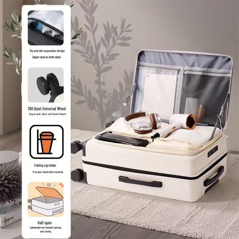 OEING Hardside Luggage with Front Opening