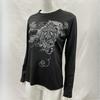 Y2K Spicy Girl Printed Long Sleeved Round Neck Slim Fit Top
