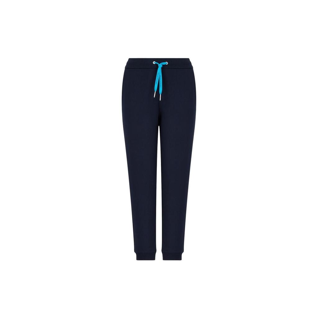 Armani Exchange SS22 Solid Color Drawstring Cuffed Sweatpants Women bottoms Blue 3LYP88-YJ3NZ-1593