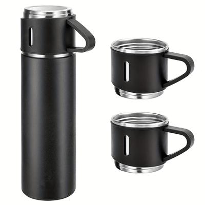 1pc Business Thermal Mug 500ml/16.9oz, Stainless Steel Vacuum Insulated Bottle With Cup For Coffee Hot Drink And Cold Drink, Water Flask