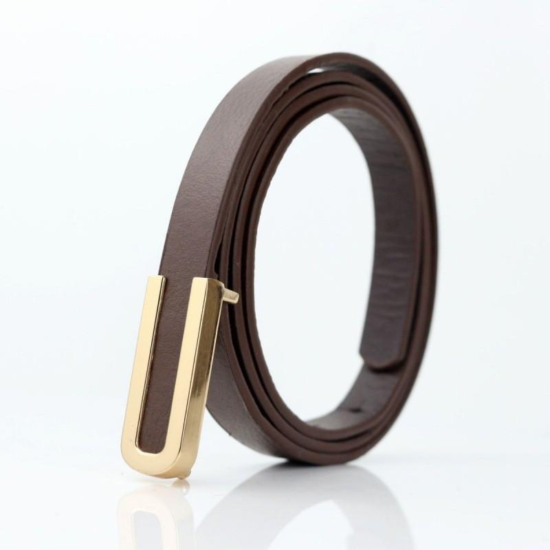 Unique Korean Style Womens Black Pu Belt Retro Simple Fashion Accessory For Use Everyday