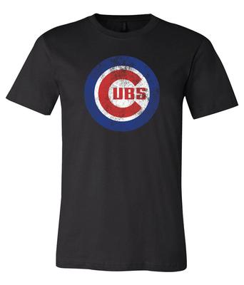T-Shirt con logo vintage distressed Chicago Cubs 6 taglie S-6XL!!