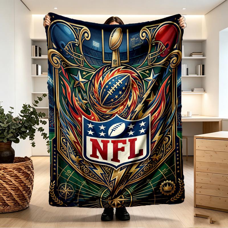 NFL Print Decke - Weich & Bequem, für Schlafzimmer, Reisen, Sofa, Heimdekoration - Geburtstags-Weihnachtsgeschenk für Freund