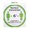 5PCS Social Distancing Ground Sticker Distance Marker Floor Signs Decal for School Market Public Area