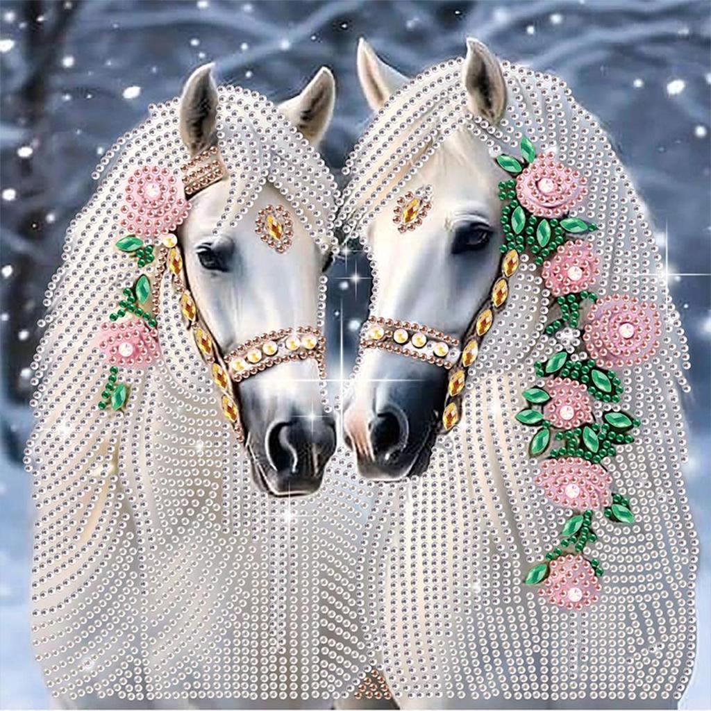 5D DIY Diamond Painting Kit Horse Partial Drill Resin Rhinestone Art