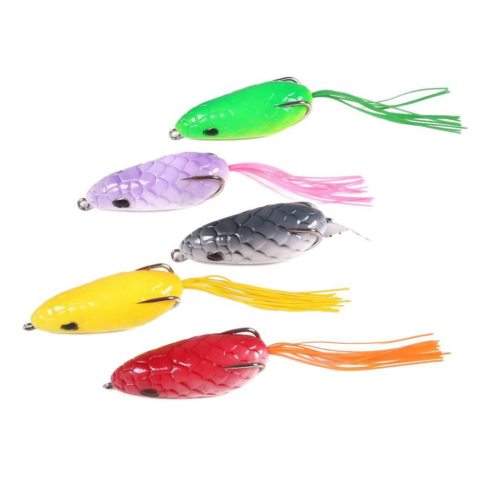 

5PCSLure bait snake skin frog fake bait6CM-10GSoft frog lure, blackfish bait, thunder frog specifically for blackfish fishing 6CM-10G
