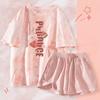 New Summer Tie-dyed Short-sleeved Pajamas for Women Thin Cartoon Sweet Two-piece Set for Student Home Clothes To Wear Outside