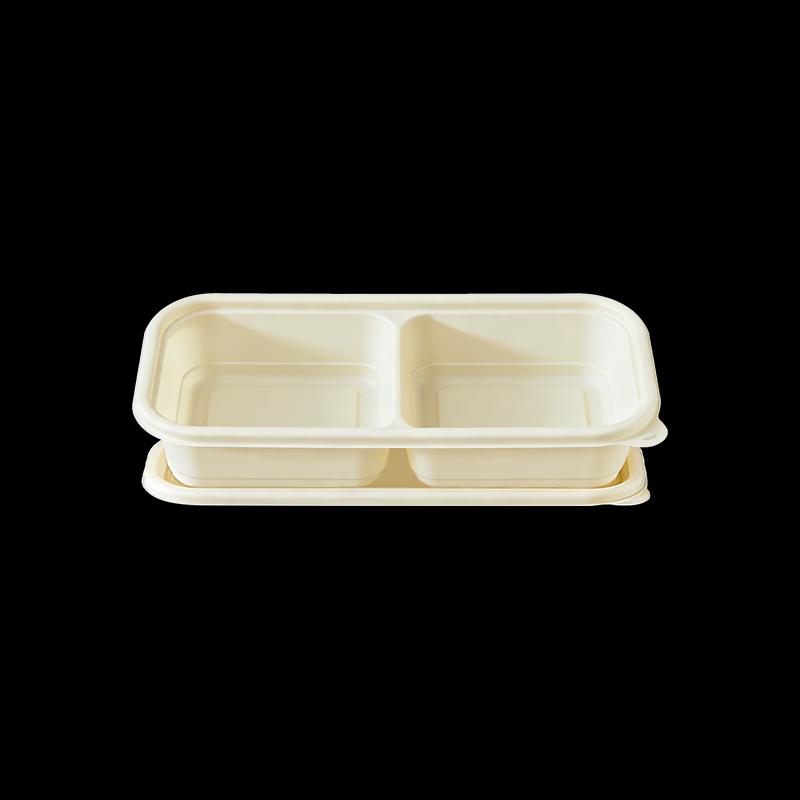 Biologisch abbaubare Meal Prep Boxen mit zwei Fächern (20 Sätze)