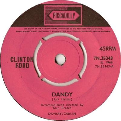 7inch Record CLINTON FORD - Dandy 7N35343 Piccadilly 1966 UK Rock Used
