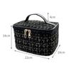 Fashionable Polyester Makeup Bag Knitted Style Korean Style Toiletry Organiser Large Capacity Storage Bag Travel Use