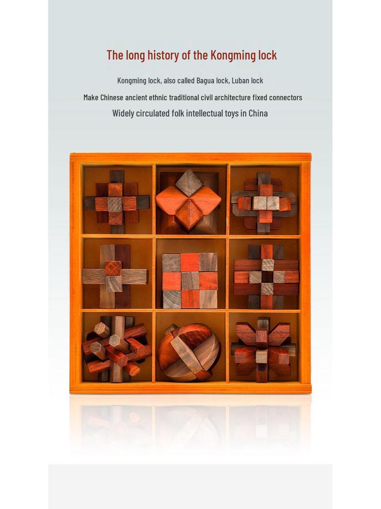 Wooden Educational Toys: Baby & Toddler Developmental Unlocking Set (6 Pieces)