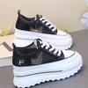 Fashion 9CM Air Mesh Synthetic Microfiber Leather Casual Breathable Vulcanize Summer Platform Sneakers Women Shoes High Brand