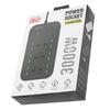 T24 2m 3000W 6 Plugs + PD + 4-USB Ports Multifunctional Flame-Retardant Socket With Switch