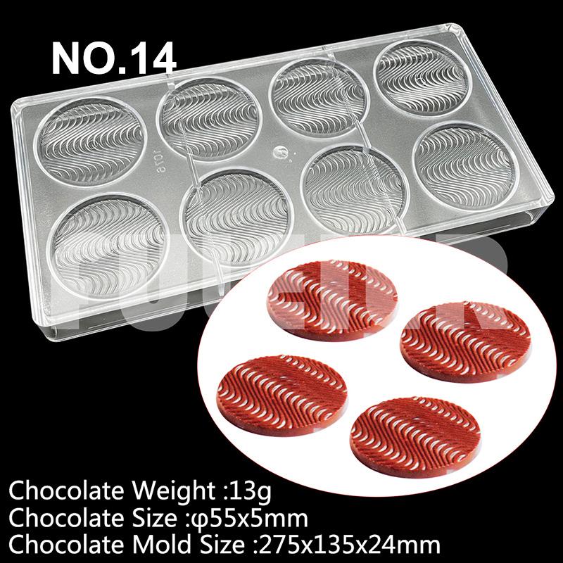 Polycarbonat Schokoladenformen Quadratisch Rund Süßigkeiten Süßwarenriegel Form Backen Kuchen BonBon Süßwarenwerkzeuge Backzubehör