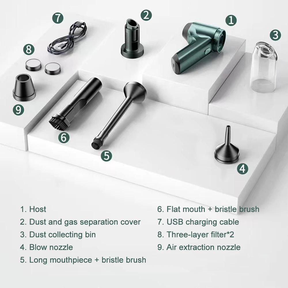 Nový automobilový vysavač 99000Pa Bezdrátový automobilový vysavač 3 v 1 Ruční vakuová pumpa Přenosná bezdrátová Výkonná pro domácí auto