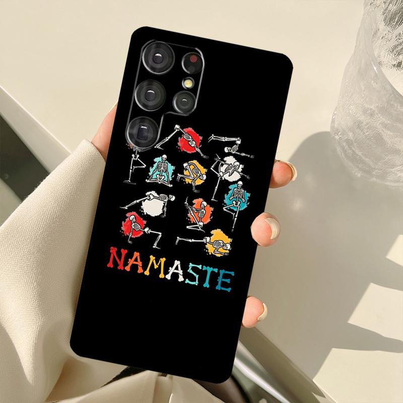 Skeleton Yoga For Samsung Galaxy S23 S22 Ultra S21 S20 FE S8 S9 S10 Note 10 Plus Note 20 Ultra Phone Case
