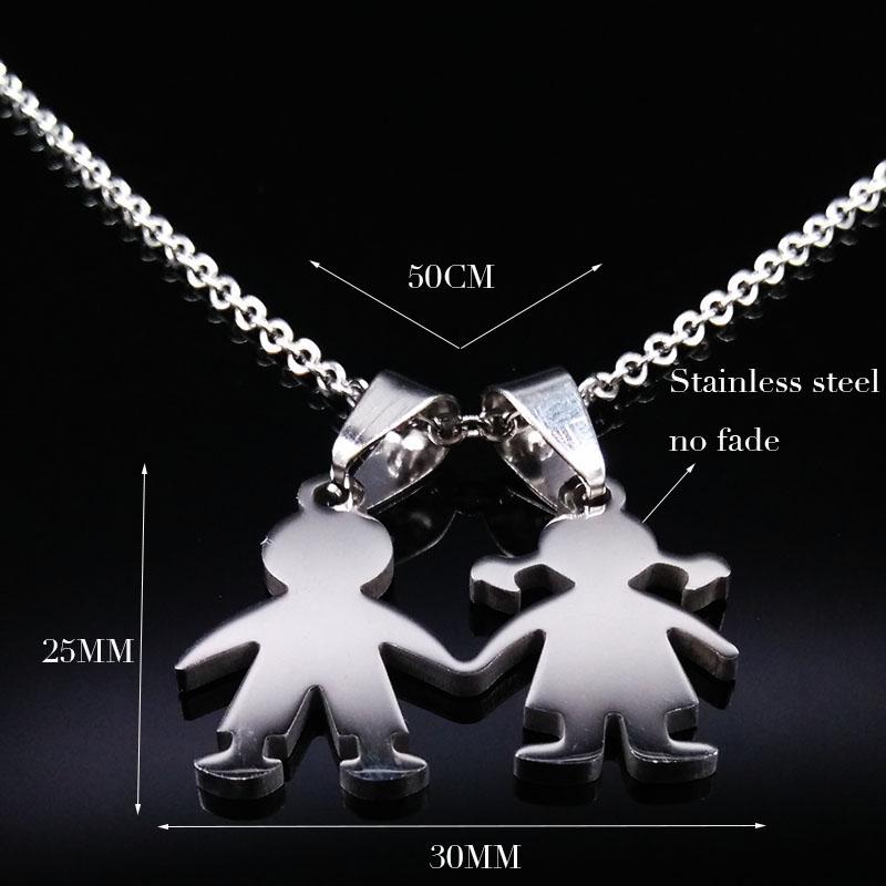 Collane Famiglia Ragazzi Ragazza Acciaio Inossidabile Collana Mama Ciondoli Per Donne Uomini Bambini Gioielli colares feminino masculino N535SR