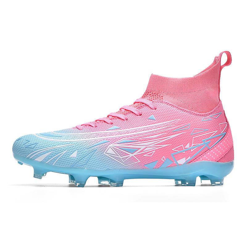 High Top Football Shoes Men'S Long Nails Tf Broken Nails Student Artificial Grass Training Sneakers