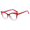 Stylish Color-Block Cat-Eye Frames Anti-Blue Light Non-Prescription Glasses Classic Cycling and Driving Eyewear for Women