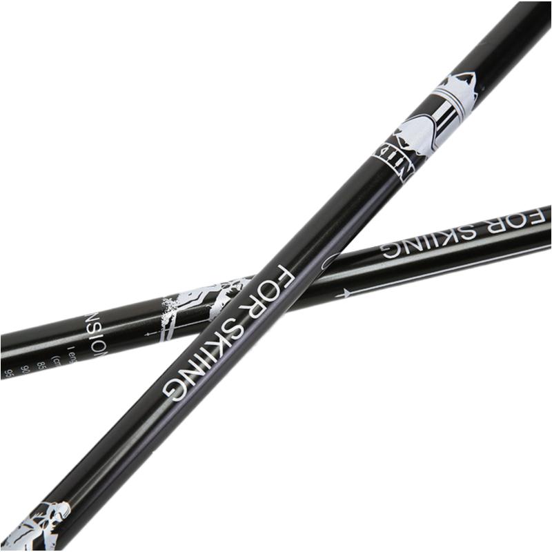 Two-Section Telescopic Aluminum Alloy Ski Poles 78-135cm Adjustable with Wrist Strap HandleTungsten Steel Tip Digital Scale Marks