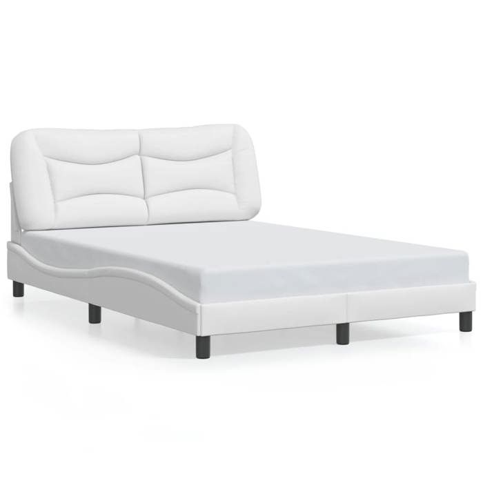 VidaXL Cadre de Lit avec Tête de Lit, Lit Rembourré, Sommier à Lattes, Lit Double, Lit Adulte de Chambre à Coucher 3208003