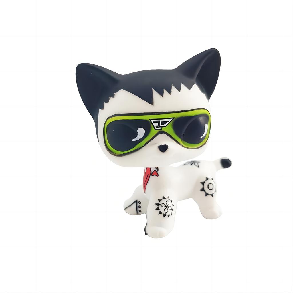 Raro Negozio di Animali lps Action Figure Stand Giocattolo Gatto Pelo Corto Vecchio Cane Originale Bassotto Pastore Alano