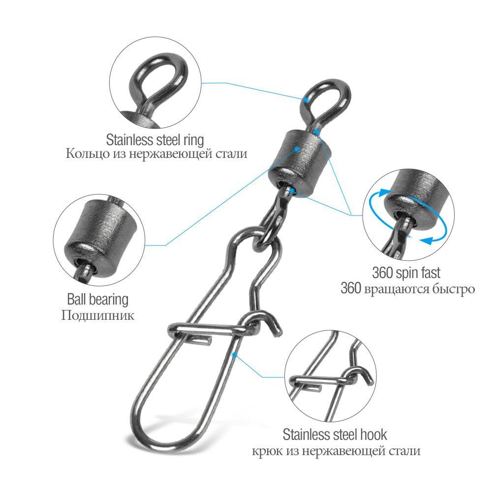 Accessories Swivel Connector Swivels Interlock Pin Snap Fishing Connector Fishing Rolling Connector
