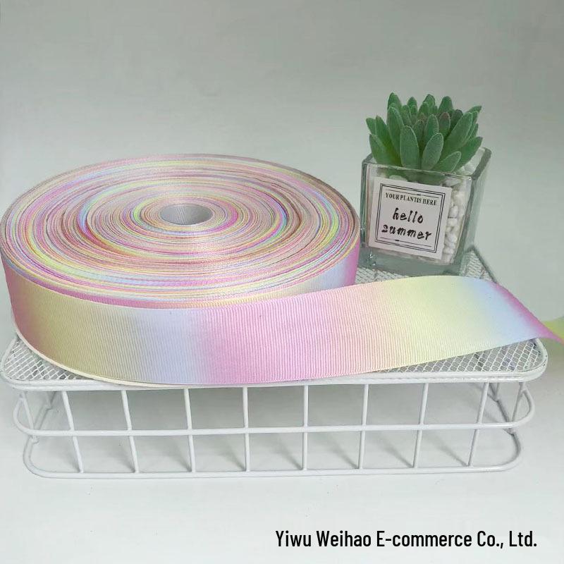 Handmade Rainbow Grosgrain Hair Accessories & Satin Flower Cake Box Ribbon
