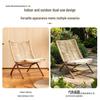 Compact Rattan Folding Lounge Chair for Balcony & Outdoor Use