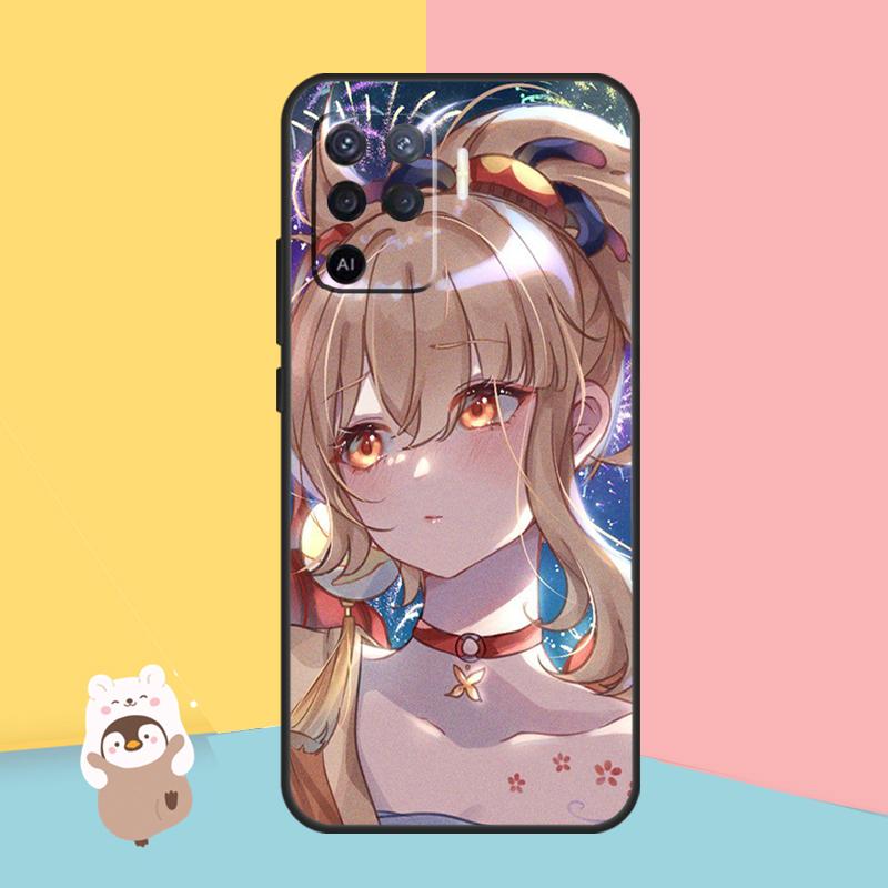 Anime Genshin Impact Yoimiya Case For OPPO A74 A93 A83 A91 A53S A9 A5 A31 A53 2020 A15 A16 A1K A52 A72 A94 A54 Cover