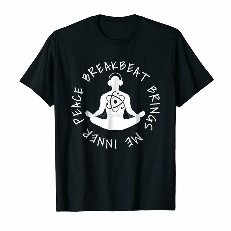 Breakbeat Brings Me Inner Peace Broken Beat Calm Unisex Black TShirt S5XL FullFigured Tee Shirt S