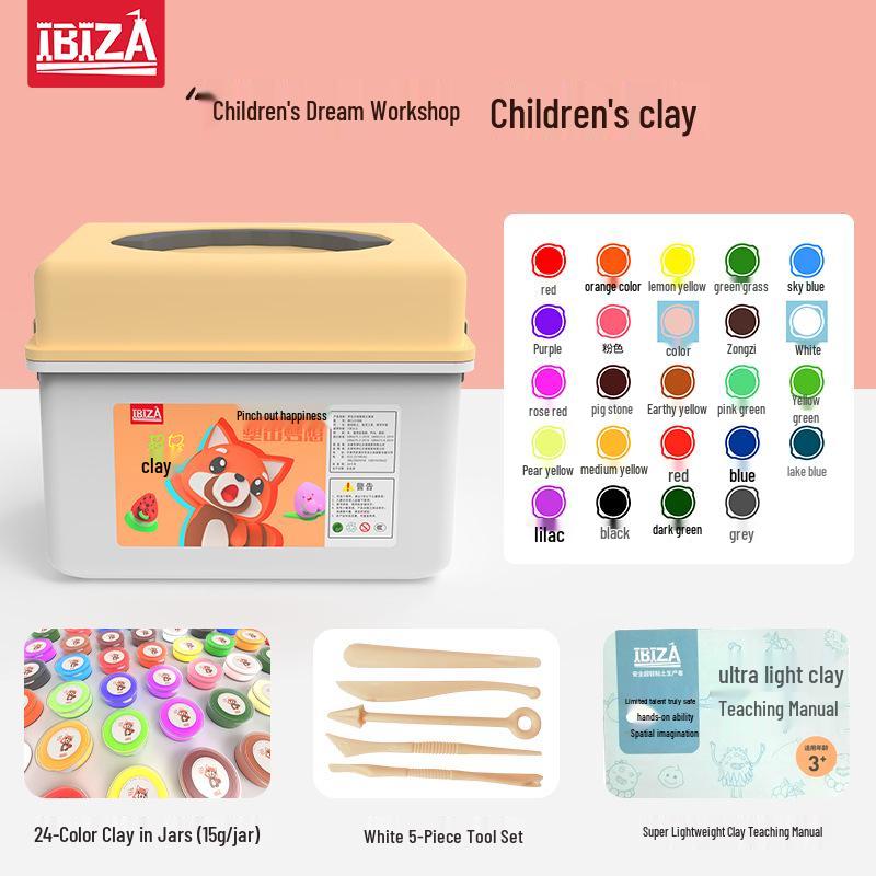 Super Light DIY Colored Clay - 12 or 24 Colors