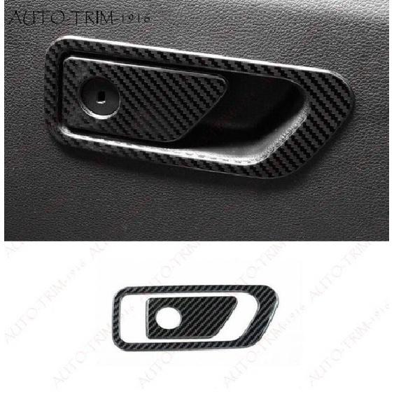 Steel Carbon Co-Pilot Storage Box Handle Cover Trim For Ford Explorer -