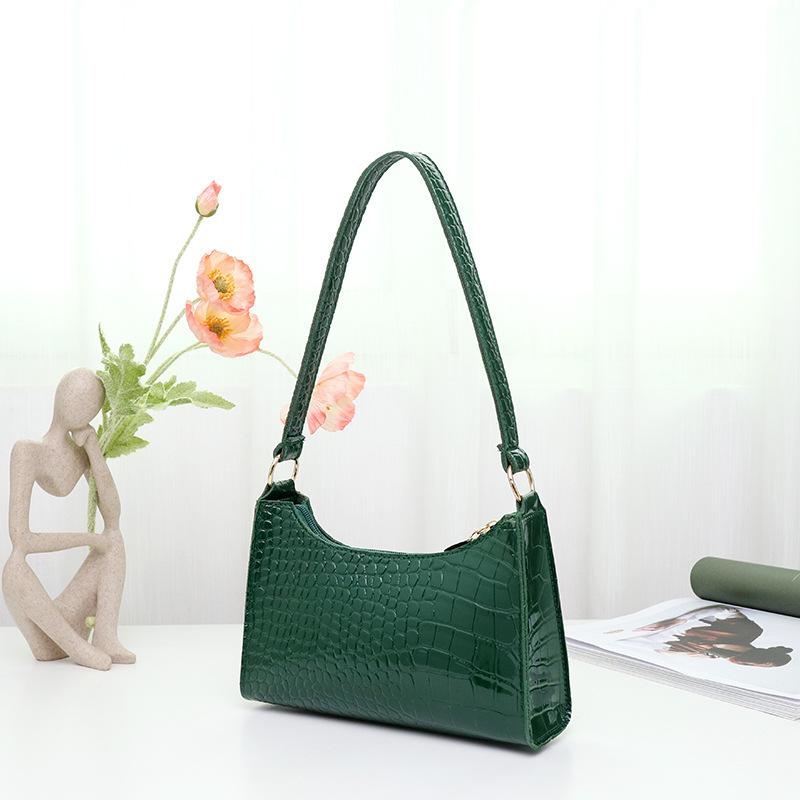 Fashion bags, women's bags, new trendy stone pattern handbags, simple one-shoulder underarm bags.