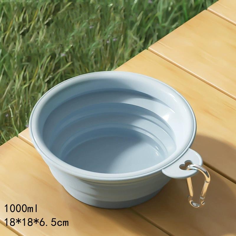 Macaron Farbe Haustier Ausflug Tragbare Faltbare Schüssel Hundenapf Katzennapf Reisschüssel Reise-Schüssel Mit Karabiner Zubehör
