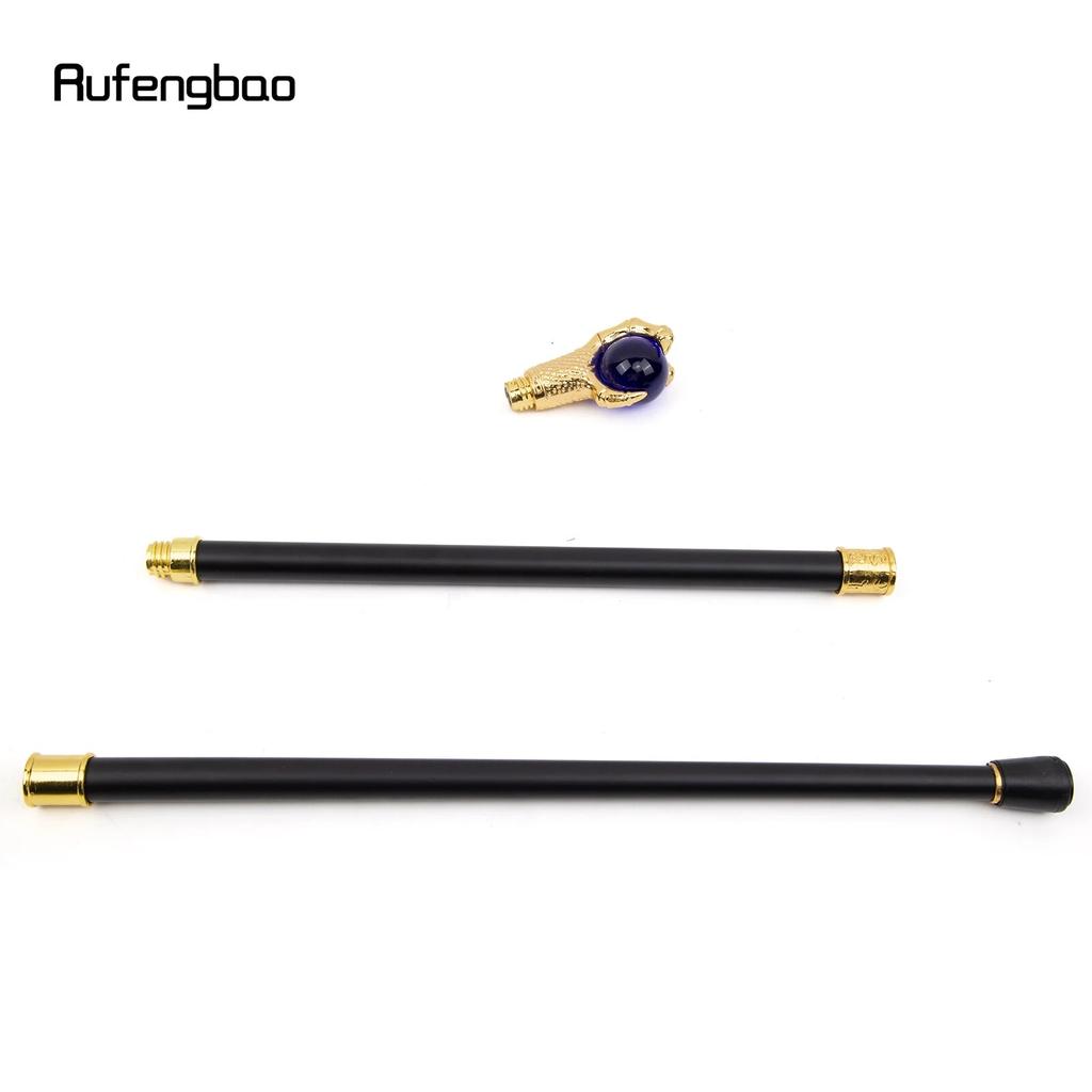 Drachenklauengriff, blaue Glaskugel, goldener Gehstock, modischer dekorativer Gehstock, Cosplay-Gehstock, Knauf, Crosier, 93 cm