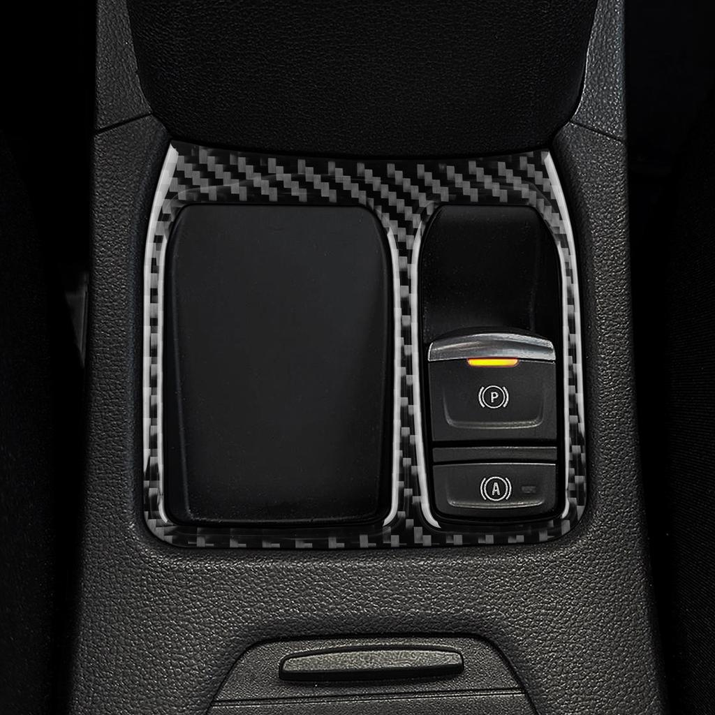 For Renault Clio Mk5 2021-2025 Carbon Fiber Gear Electronic Handbrake Button Frame Anti Scratch Decor Protector Car Accessories