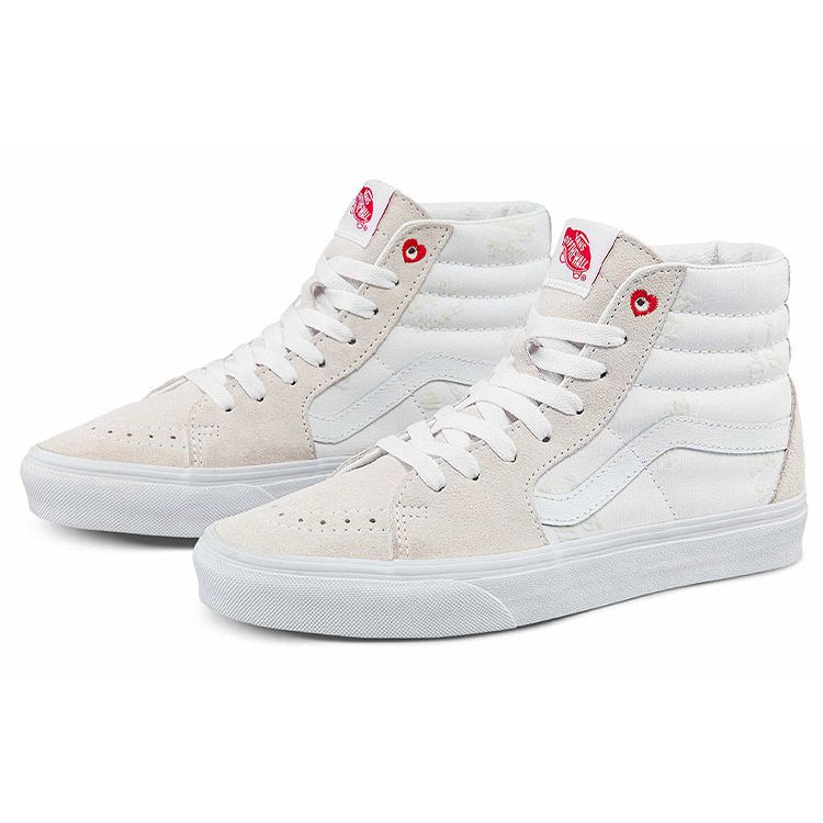 Vans Sk8 Slip Resistant Durable Lightweight High Top Skate Shoes Unisex Skate Shoes Gray White VN0A5JMJB0N