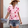 Spring and Summer New Women's Clothing Hot-selling Heart Print Shirt