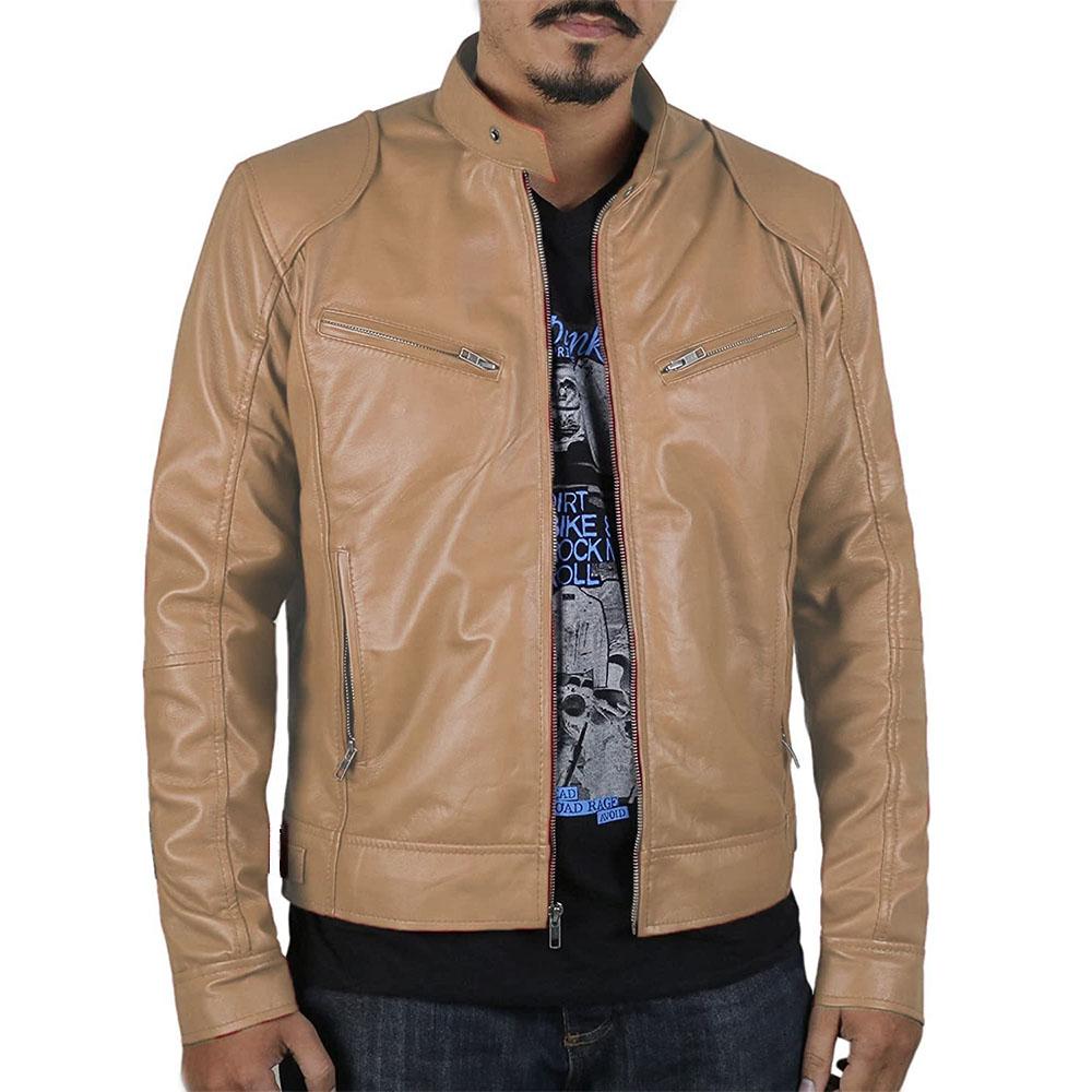 Men's PU Leather Jacket Motocycle Biker Jacket Spring Fall Jackets for Men Casual Solid Color Streetwear