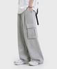 LEMAIN SECOND One-Pleat Wide Cargo Sweatpants [Gray] (Type B)