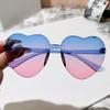 Fashion Jelly Gradient Children Heart-shaped Lenses Sunglasses Outdoor Sun Protection Glasses Colorful Sun Glasses Goggles