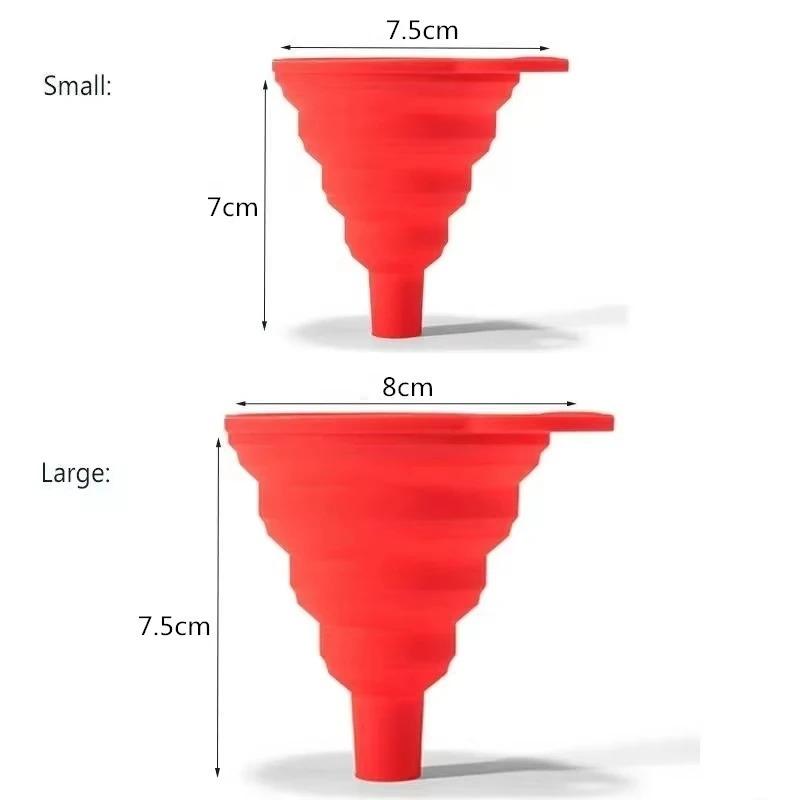 Engine Funnel Car Universal Silicone Liquid Funnel Washer Fluid Change Foldable Portable Auto Engine Oil Petrol Change Funnel