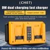 Portable Dual Port Charger Eu/Us Fast Charge Adapter For Dewalt 18-20V Lithium Battery Dcb202 Dcb204 Dcb205 Dcb206 Dcb207 Dcb203
