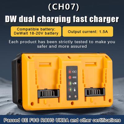 Portable Dual Port Charger For Lithium Battery, EU/US Fast Charge Adapter, 18-20V, DCB202 DCB204 DCB205 DCB206 DCB207 DCB203