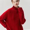 Cozy Oversized Jacquard Cashmere Sweater for Autumn & Winter