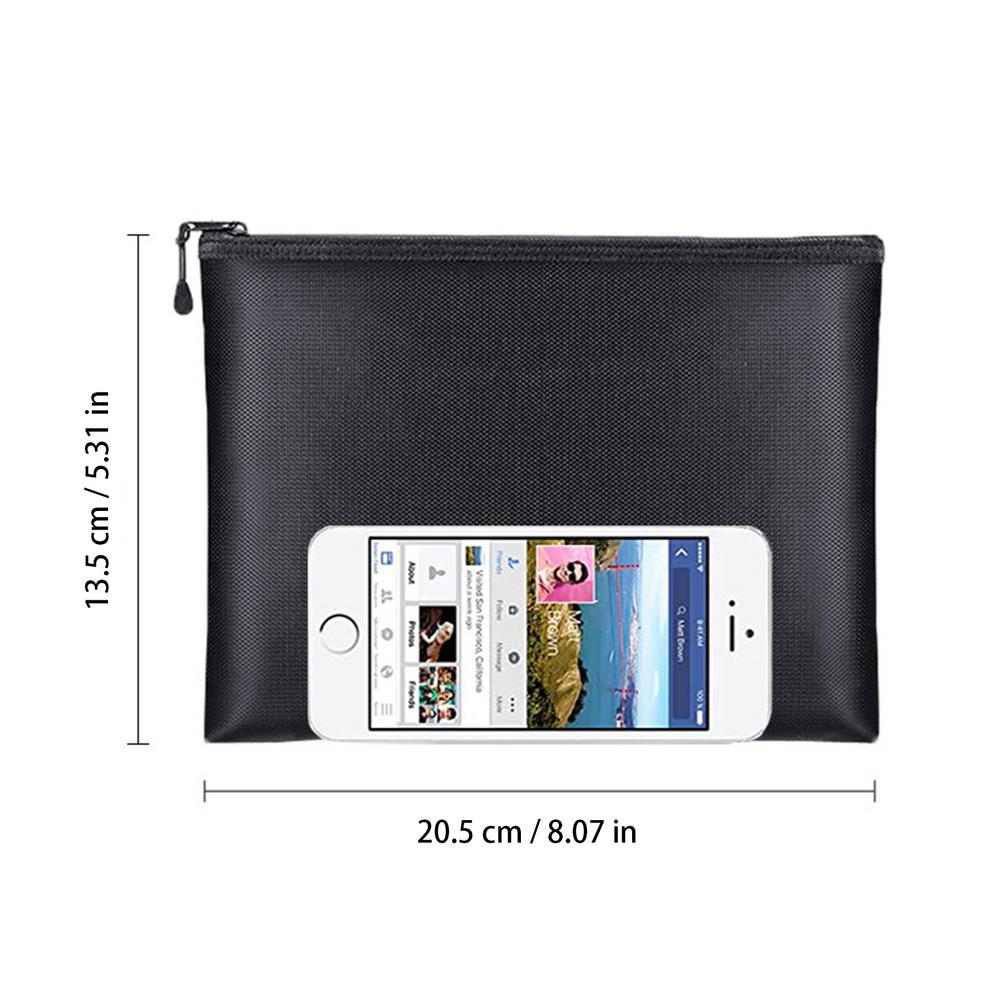 3 Sizes Fireproof Document Bag Waterproof Money Bags Fire Safe Storage Pouch with Zipper Cash File Envelope Holder 1990₽