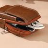 Pu Leather Crossbody Bag Versatile Style Simple Design Waist Bag Multiple Pockets Leather Case Messenger Bag Outdoor Work