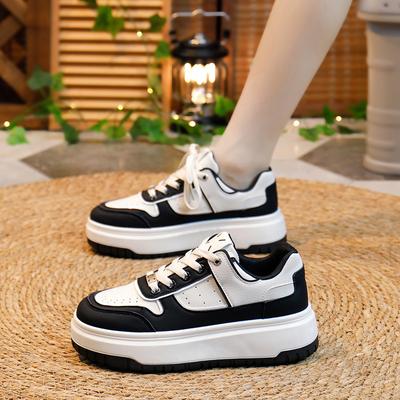 White Shoes for Students Women's Fashionable Summer New Platform Height Increasing Breathable Casual Shoes